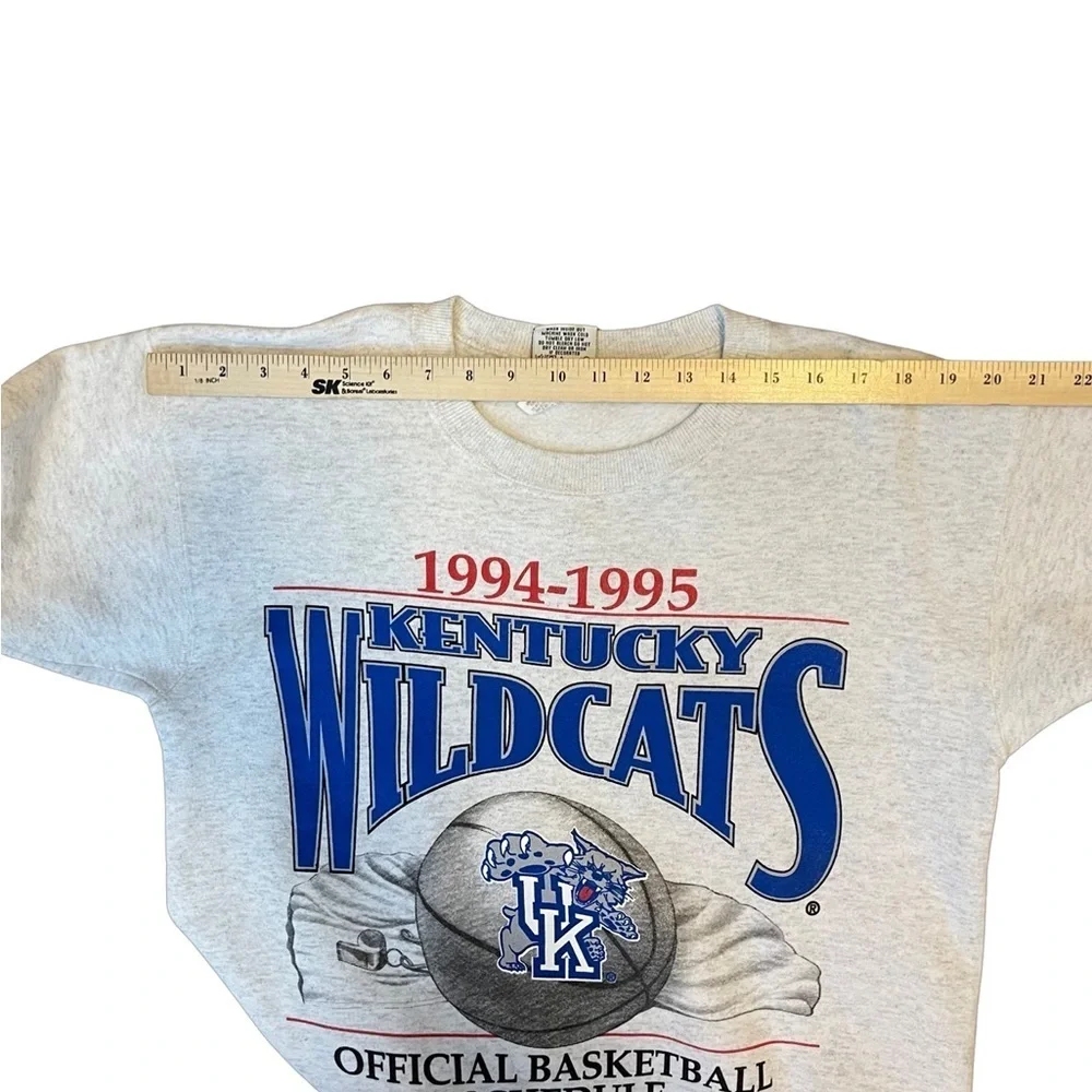 Kentucky Wildcats vintage Nutmeg Mills 94-95 basketball schedule sweatshirt Sz M